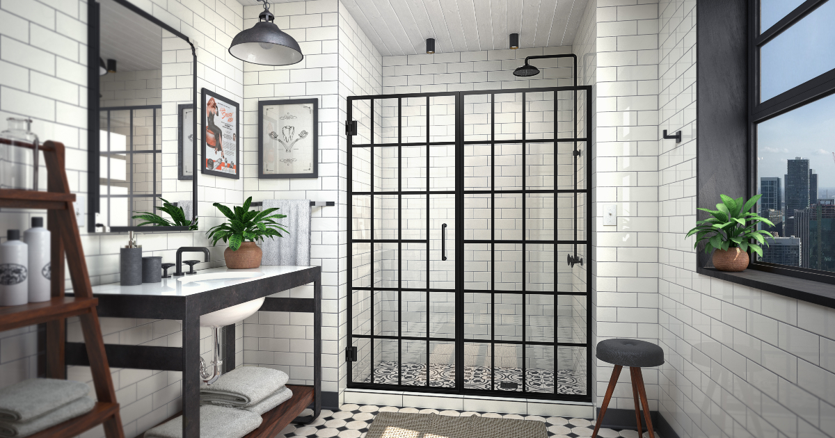 Unidoor Toulon Frameless Hinged Shower Door